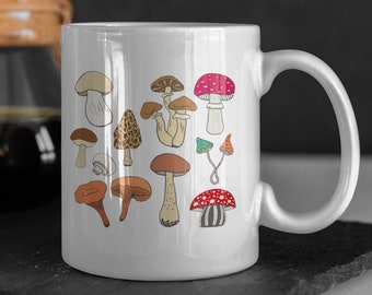 Mycology Mushroom Mug 11oz 330ml | Mushroom gift ideas | Gift For Mushroom Farmers and Mycologists | Foragers mugs