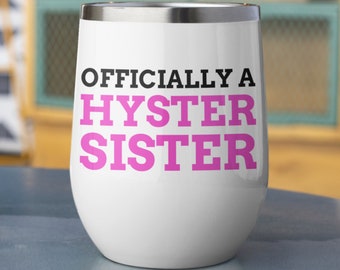 おもしろい子宮摘出ワインタンブラー 12 オンス 350 ml | HysterSister 子宮摘出手術後の回復を祈るギフト | 子宮摘出ギフトのアイデア