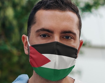 Unisex Flag of Palestine Breathable & Flexible elasticated face covers | Palestinian flag Face Mask