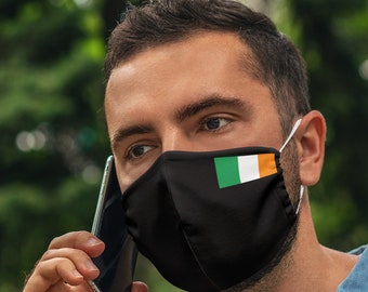 Unisex Flag of Ireland Breathable & Flexible elasticated face covers | Irish flag Face Mask