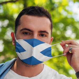 Unisex Scottish flag Face Mask | Breathable & Flexible Flag of Scotland elasticated face covers