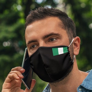 Unisex Flag of Nigeria Breathable & Flexible elasticated face covers | Nigerian flag Face Mask