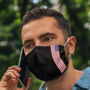 Unisex American flag Face Mask | Breathable & Flexible Flag of the United States Of America elasticated face covers | Patriotic USA masks