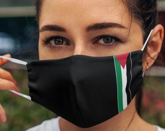 Unisex Flag of Palestine Breathable & Flexible elasticated face covers | Palestinian flag Face Mask