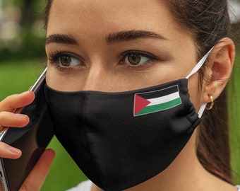 Unisex Flagge von Palästina atmungsaktiv & Flexible elastische Gesichtsbezüge | Palästinensische Flagge Gesichtsmaske