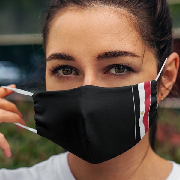 Drapeaux unisexes d’Égypte Respirants et flexibles couvre-visage élastiques | Masques égyptiens de visage de drapeau
