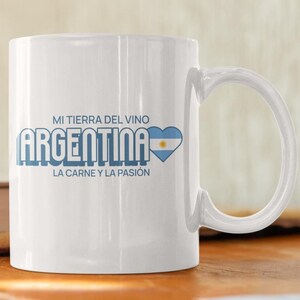 Argentina Heart Mug 11oz, Patriotic Argentinian Flag Gifts and Buenos Aires Mugs