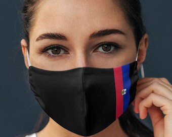 Unisex Flag of Haiti Breathable & Flexible elasticated face covers | Haitian flag Face Masks
