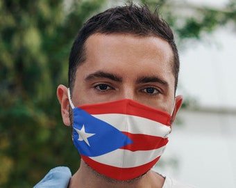 Unisex Puerto Rican flag Face Mask | Breathable & Flexible Flag of Puerto Rico elasticated face covers