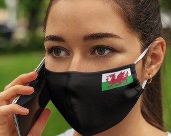 Unisex Flag of Wales Breathable & Flexible elasticated face covers | Welsh flag Face Mask