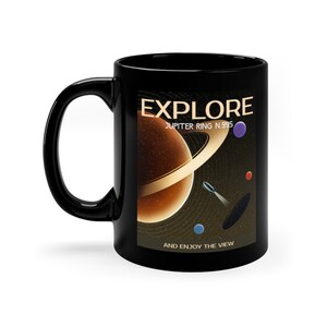 Funny Astronaut Mug 11oz 330ml Solar System Gift Ideas, Gifts For Physicists, Jupiter Mugs