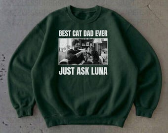 Custom Cat Dad Fist Bump T-Shirt Personalized Cat Father Sweatshirt #00006