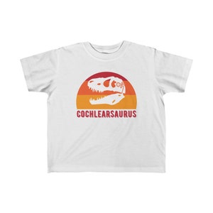 Kid's Cochlear Implant T-Shirt Funny Cochlearsaurus Shirt Cute Cochlear Gift image 2