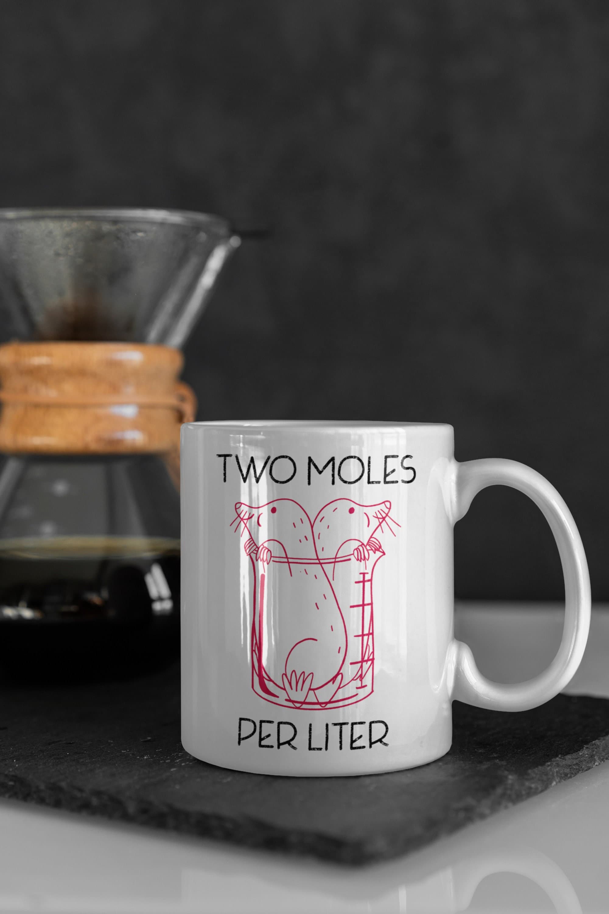 Two Moles Per Liter Funny Chemistry Mug 11oz 330ml Chemist Gifts