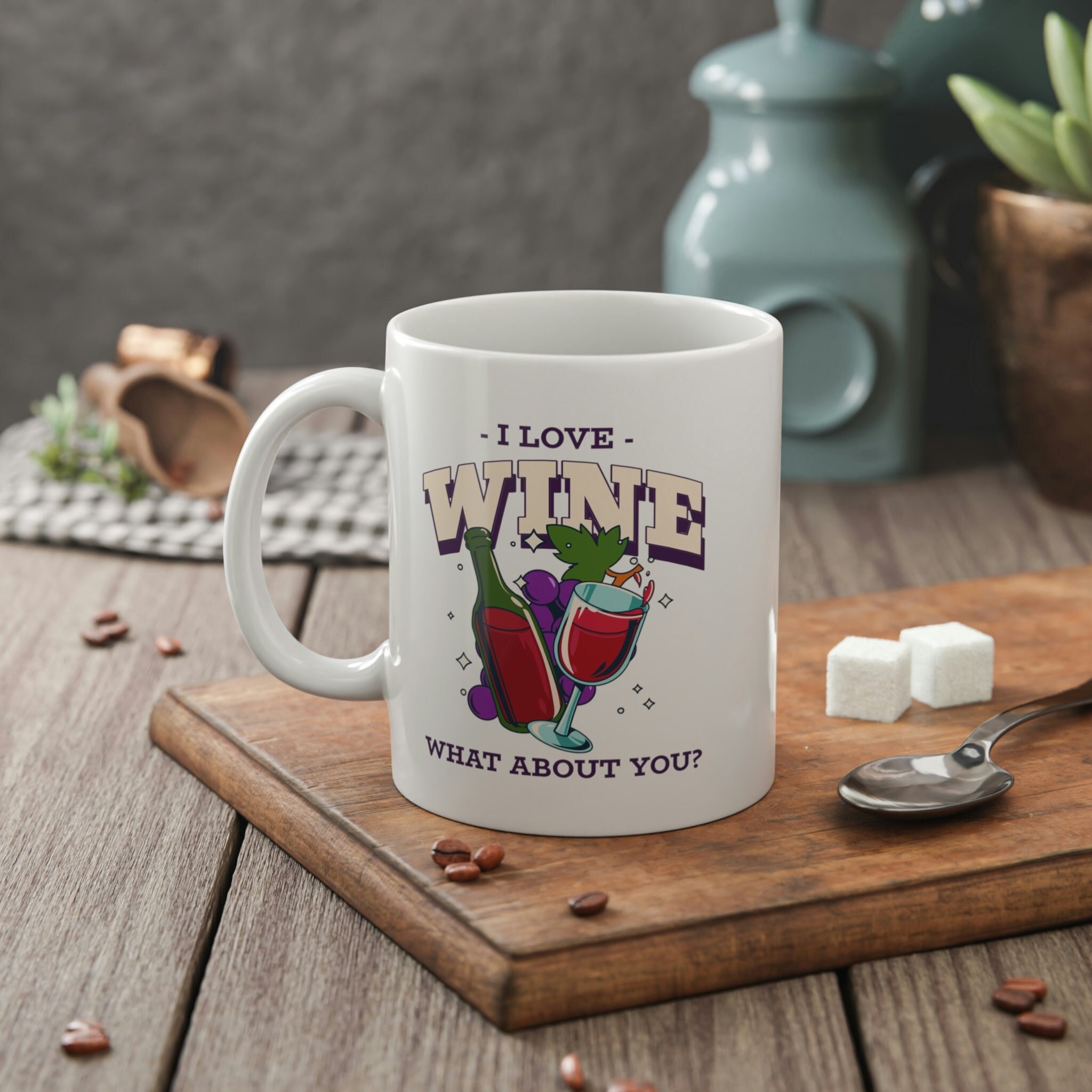I Love Wine Mug 11oz 330ml Winery Gifts & Vineyard Mugs