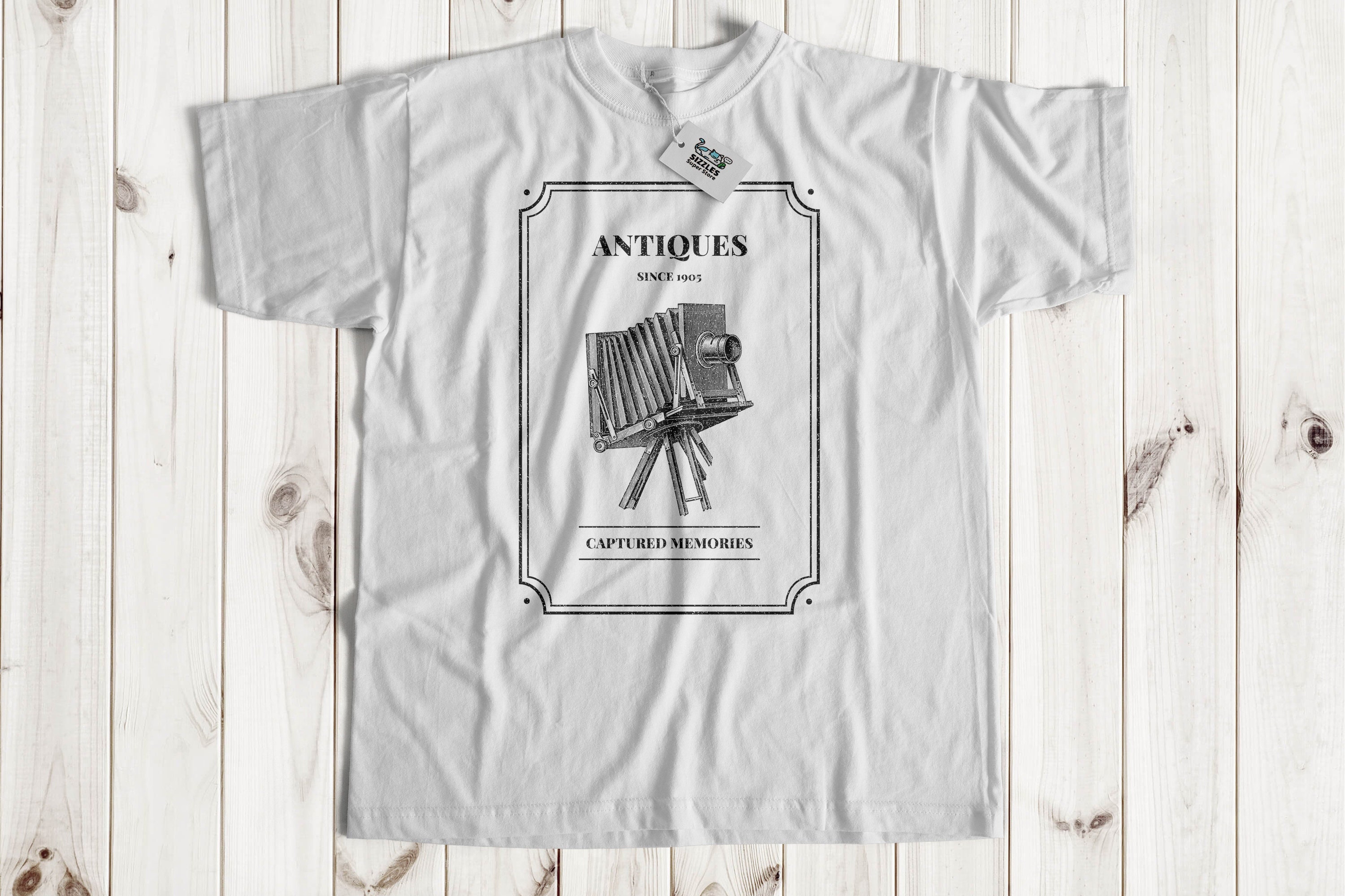 T-shirt unisexe pour appareil photo antique, chemise d'appareil photo vintage, appareils photo victoriens Idées cadeaux