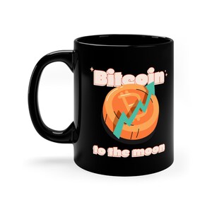 Bitcoin para a lua! Caneca Bitcoin 11 onças 330 ml Presentes para Crypto Trader
