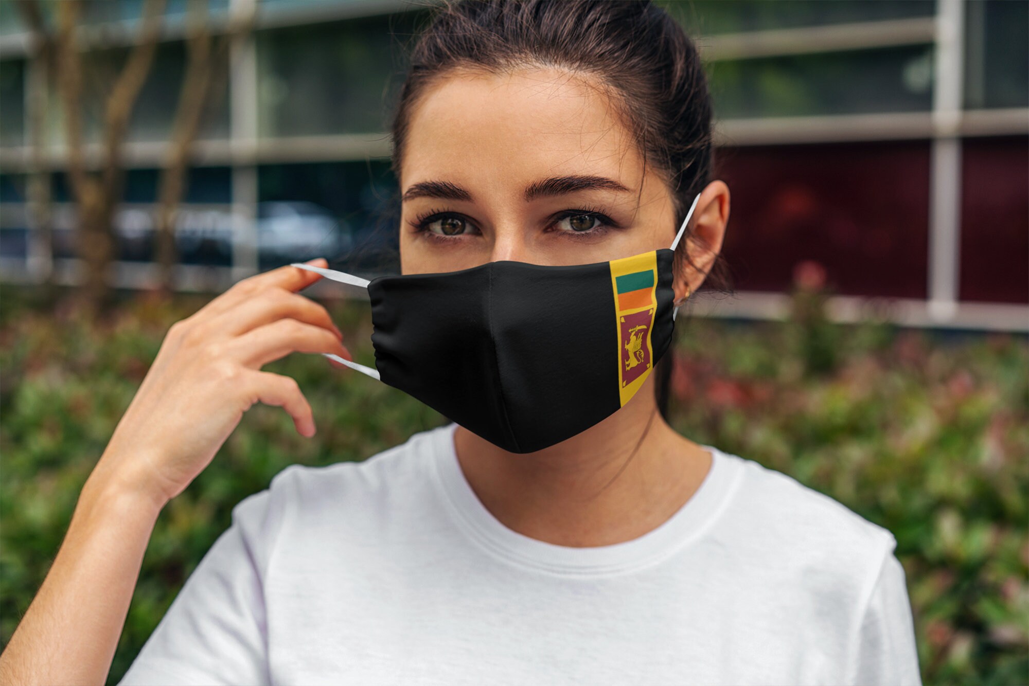 Unisex Flag of Sri Lanka Breathable & Flexible elasticated face covers | Sri Lankan flag Face Masks