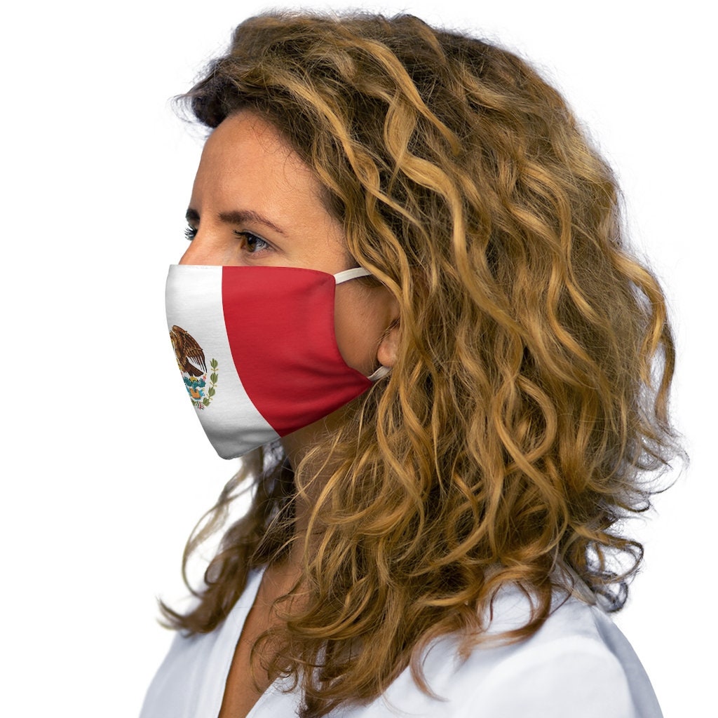 Maschera Viso In Tessuto Bandiera Messico – Taglia Unica, Adulti E Bambini, Nera - Foto 4