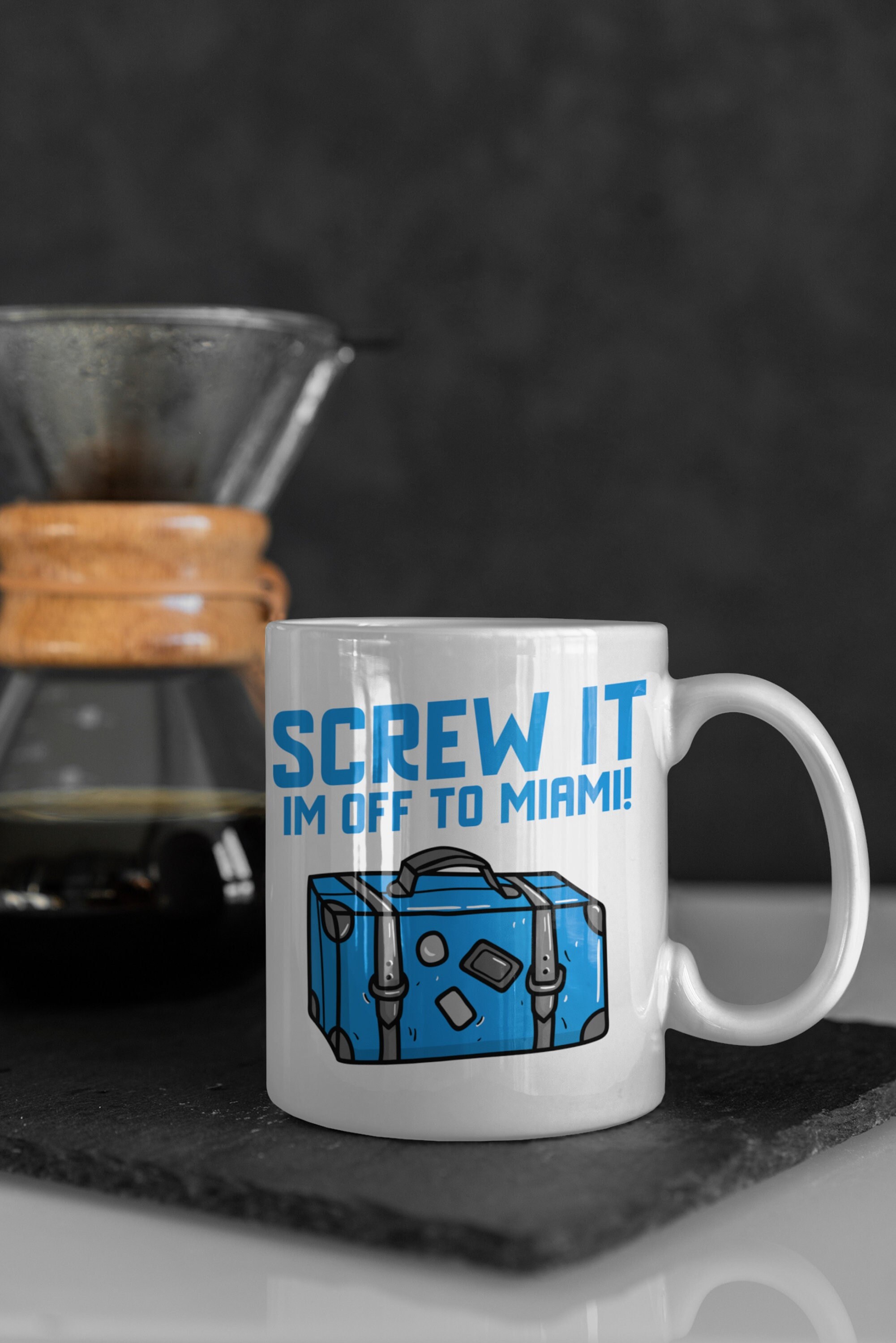 Screw It I'm Off To Miami Mug 11oz 330ml Moving To Miami Gift Ideas, Cute Florida Moving Mugs