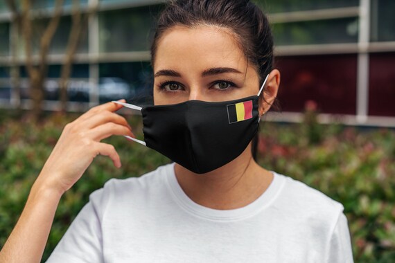 Belgium Flag Face Mask Belgium Flag Face Mask