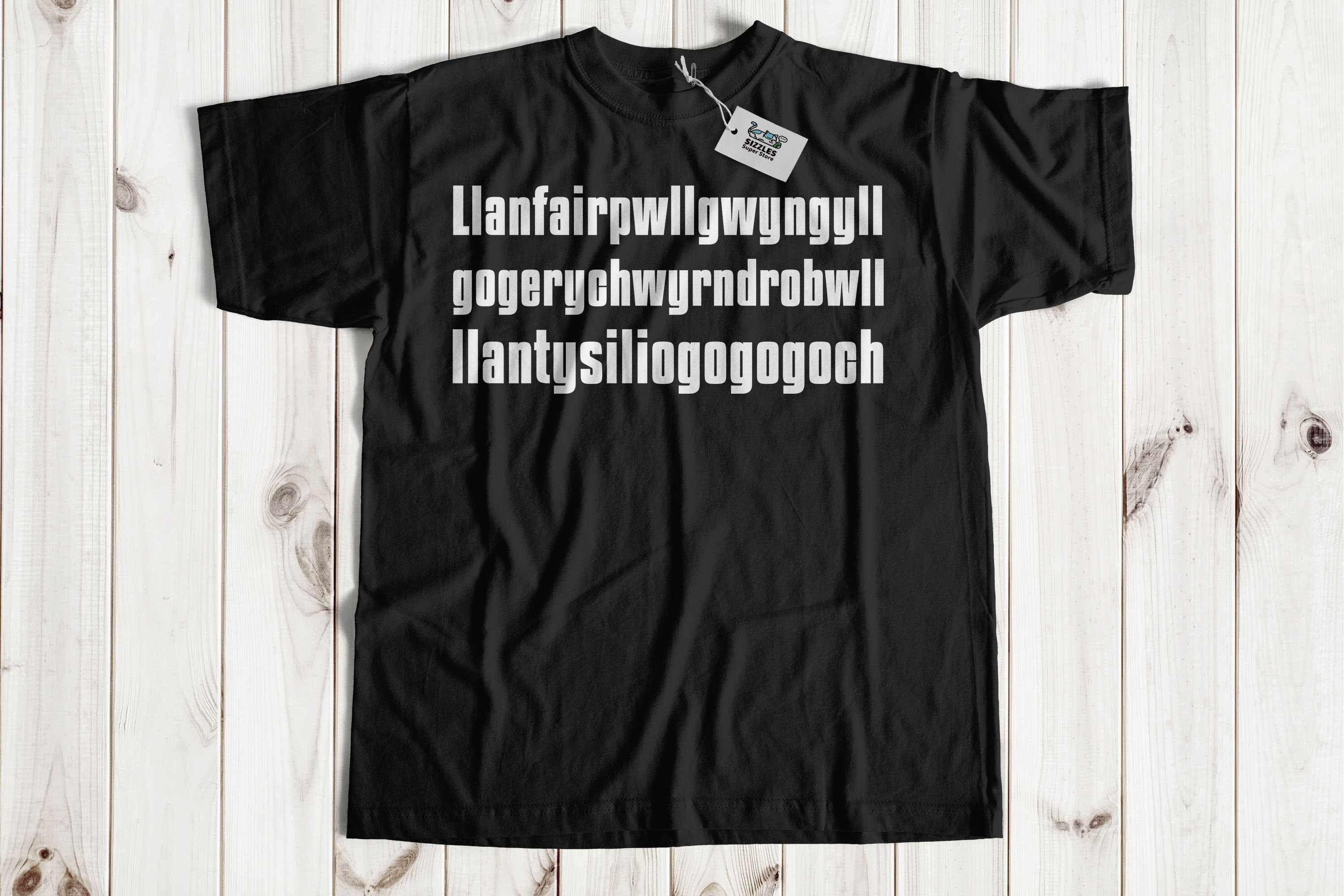Llanfairpwllgwyngyllgogerychwyrndrobwllllantysiliogogogoch Unisex Welsh T-Shirt & Wales Gifts