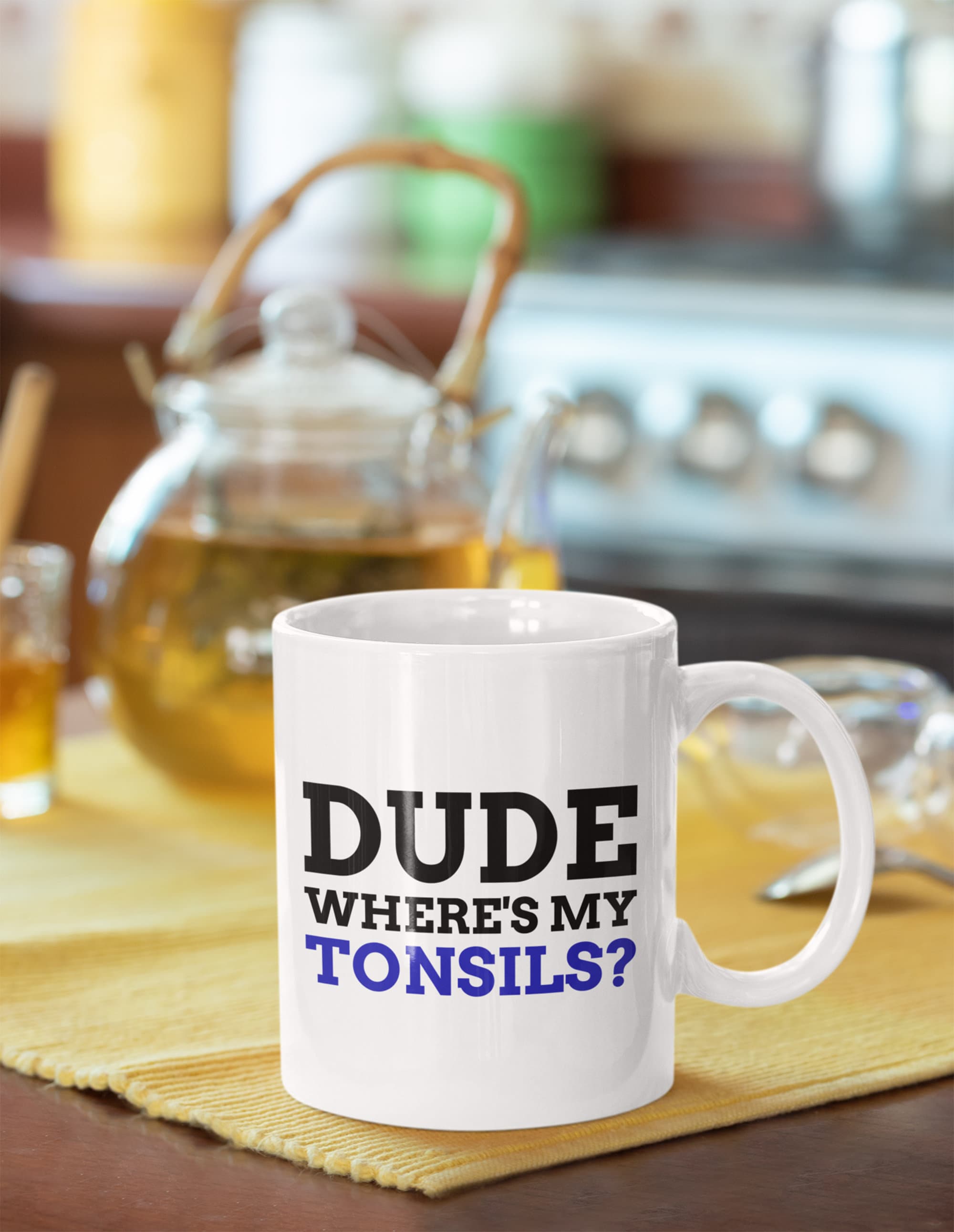 Dude wo meine Mandeln? lustige Tasse | coole Tonillektomie Tasse | Mandeln Becher | Mandeln Chirurgie Tasse Spaß| Tonilektomie Geschenkideen | Mandel Geschenk