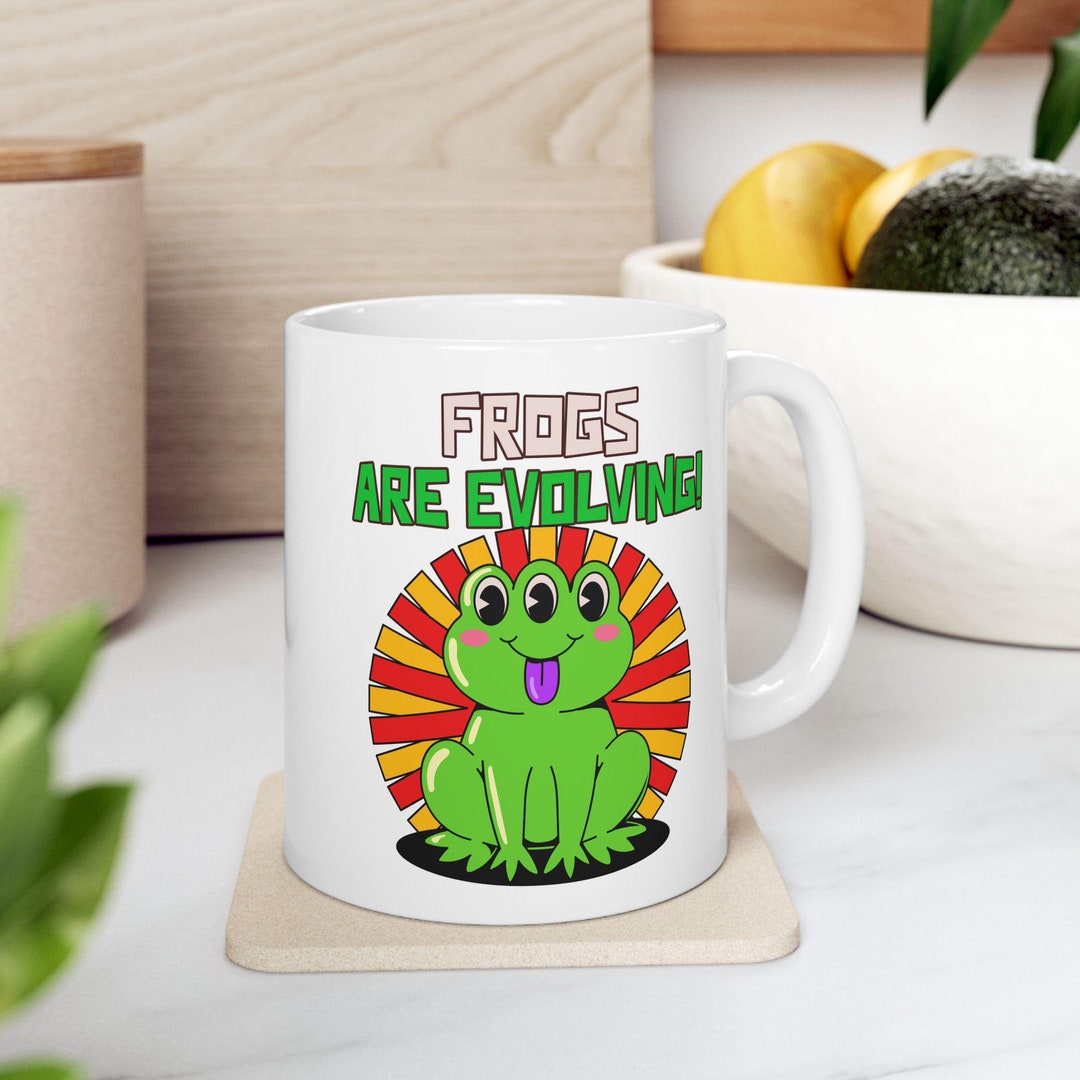 Frogs Are Evolving! Funny Three Eyed Frog Mug 11oz Darwinism Gifts - Etsy