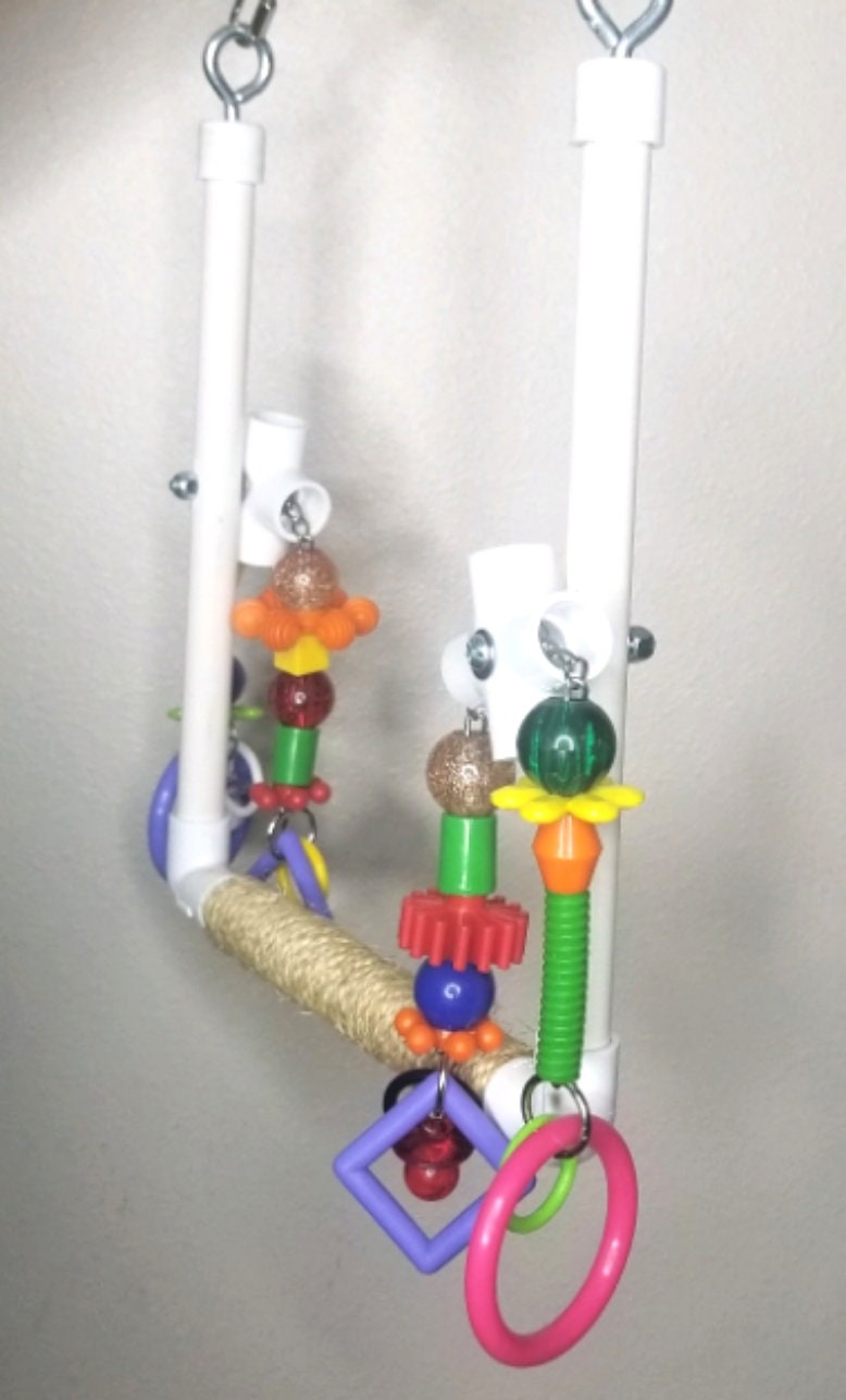 Picture of Large Parrot Swing | Big Bird Swing | Parrot Toy | Bird Toy - Etsy