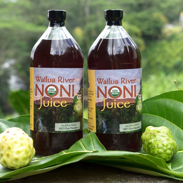 Wailua River Noni Juice Two Quart bottles certified organic