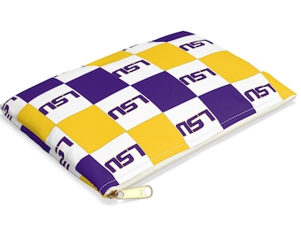 Checkerboard Style College Accessory Pouch