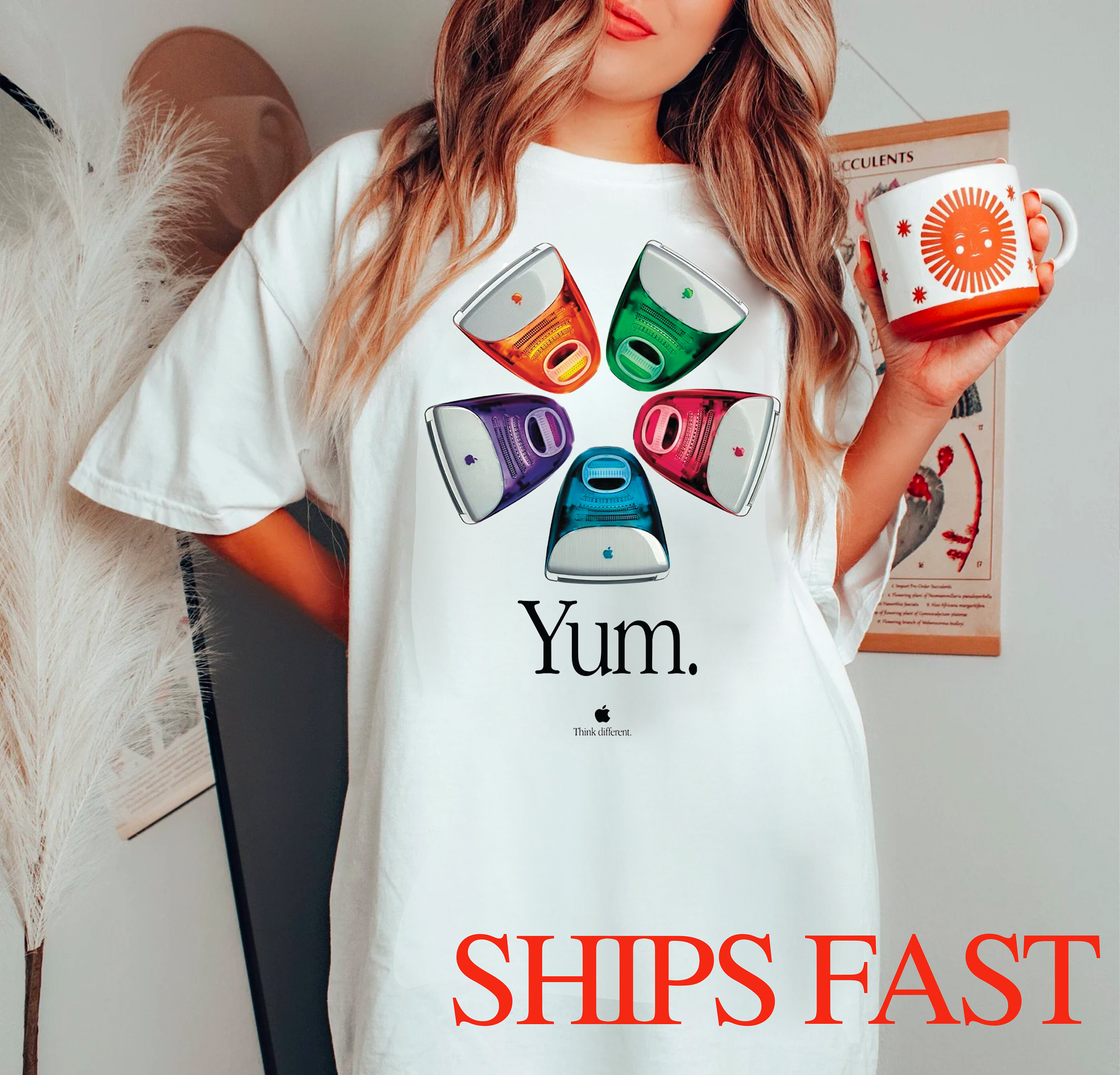 Yum Apple Short Sleeve Tee MacBook Summer - Etsy