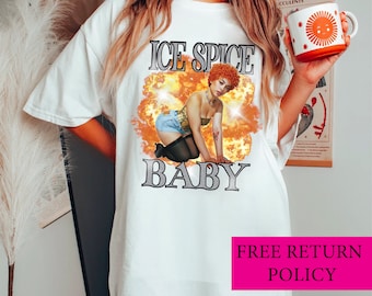 ICE SPICE BABY, Vintage Shirt, Ice Spice Homage Tshirt, Naija Gaston, Ice Spice Fan Tees, American rapper Retro 90s, Ice Spice Merch Gift