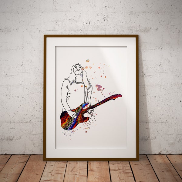 John Frusciante, Red Hot Chili Peppers, RHCP, art numérique, impression, art mural, œuvre d'art