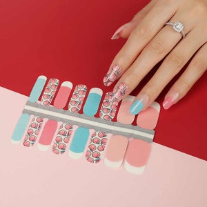 Nail Polish Wraps, Nail Polish Strips, Transparent nail strips, Nail Strips, Nail Stickers, Nail Decals, Pack of 16 Nails Strips