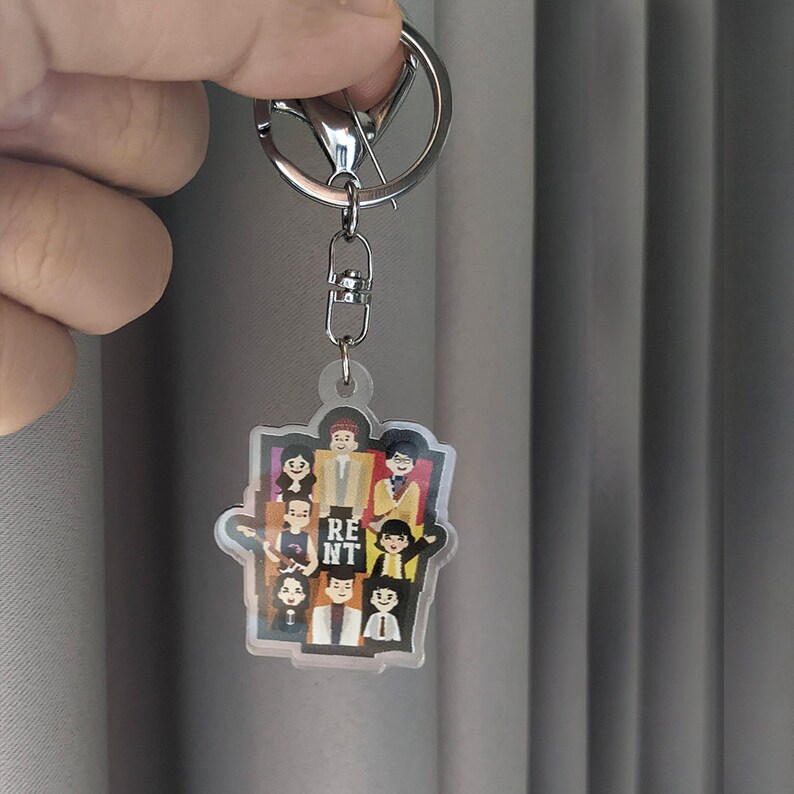 Broadway Musical Theatre RENT Inspired Keyring Keychains Broadway Gift