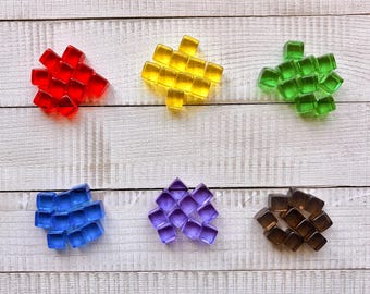 Acrylic Cubes (QTY 10) for Gaming /Life Counters/Tokens/Crafting Supply