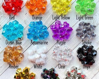 Large Acrylic Gems for Gaming (QTY 10) /Life Counters/Tokens/Crystals/Stones/Crafting Supply