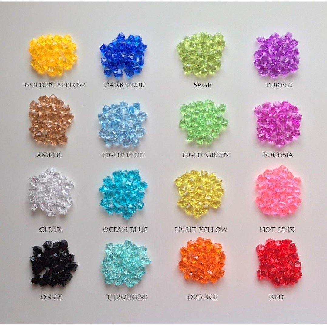 Acrylic Gems Plastic Stars Fake Gems 155 Pcs Fake Jewels Assorted