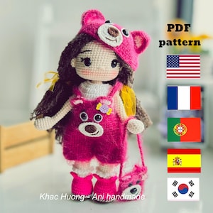 LANI Crochet Doll Pattern: Strawberry Bear Outfit (PDF Pattern)