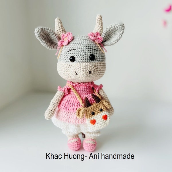 Amigurumi PDF English pattern ,The Vietnamese buffalo, The Chinese buffalo