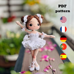Crochet Ballet Doll Pattern, Amigurumi MIA Doll (PDF Pattern)