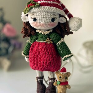 Christmas Elf Crochet Doll Pattern, English (PDF) image 2