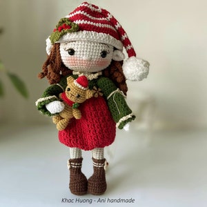 Christmas Elf Crochet Doll Pattern, English (PDF)