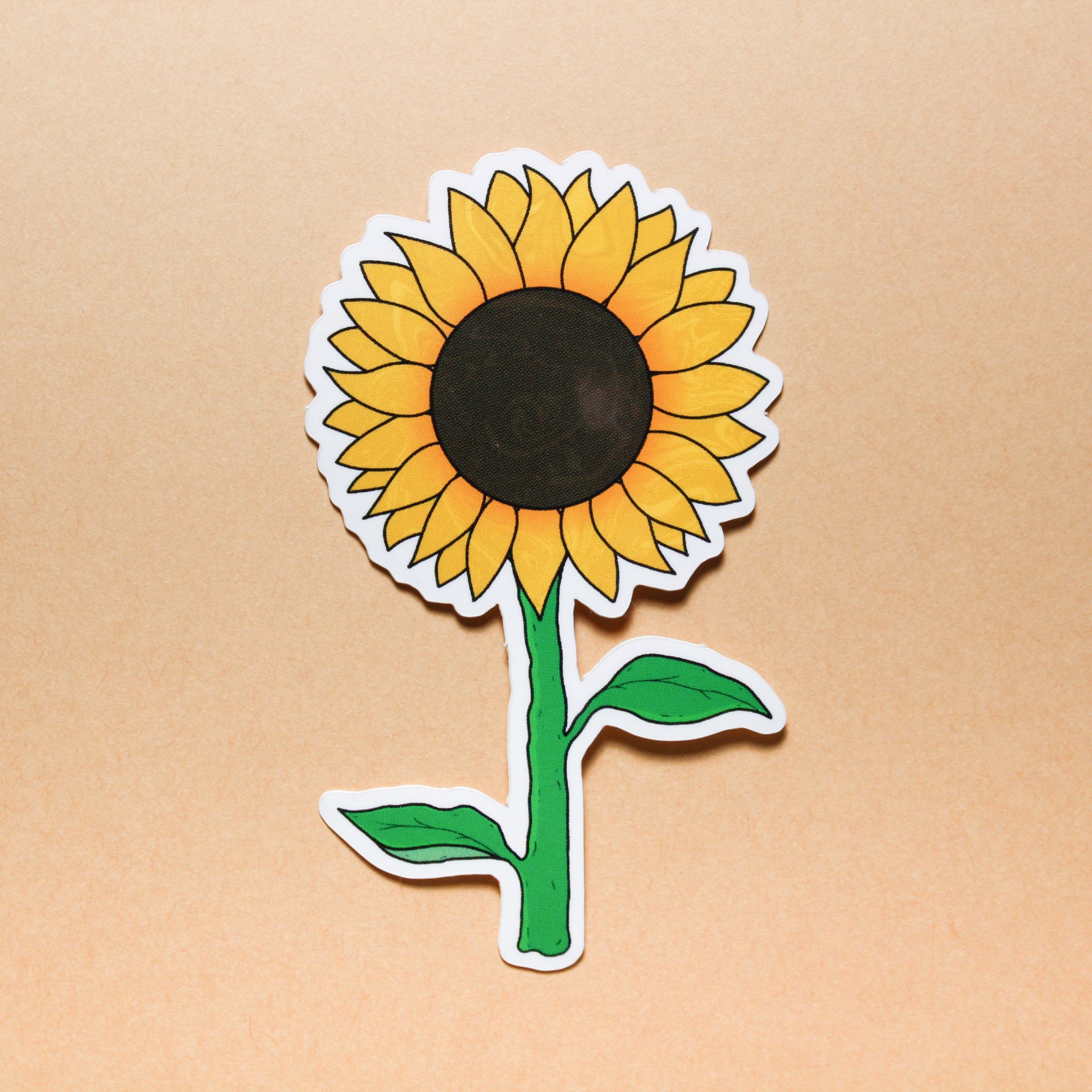 Sunflower Sticker, Vinyl Laptop Sticker, Water Bottle Sticker ...