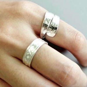 Hammered Silver Ring Freesize , Karen Hill Tribe Jewelry,  Tribal Silver Bands, Handmade Silver Ring, Vintage Thai, Silver Ring,Women