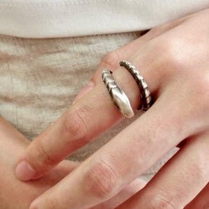 Handcrafted Thai Silver Textured Band Ring – Karen Hill Tribe, Ring For Women, Handmade Silver Jewellery, Boho Style