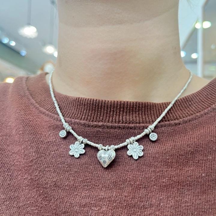 Karen Silver Necklace - Etsy Canada