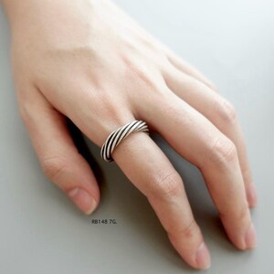 Slim Woven Silver Ring,  Thai Karen Hill Tribe Band, Handmade Silver Ring, Karen hill tribe jewelry,