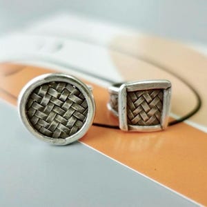 Thai Karen Hill Tribe Silver Rings, Round & Square Ring Design, Artisan Tribal Rings, Thai Silver Jewelry, Silver Statement Ring